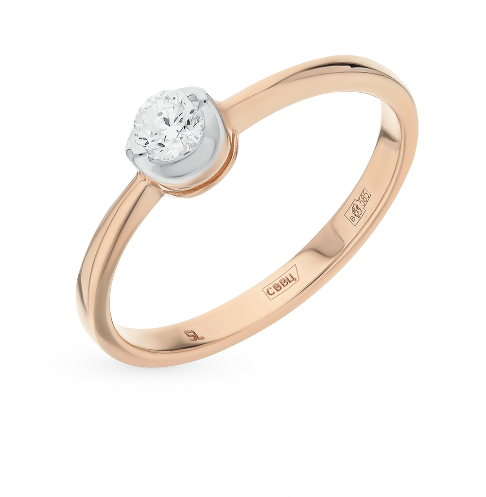 Золотое кольцо с бриллиантами