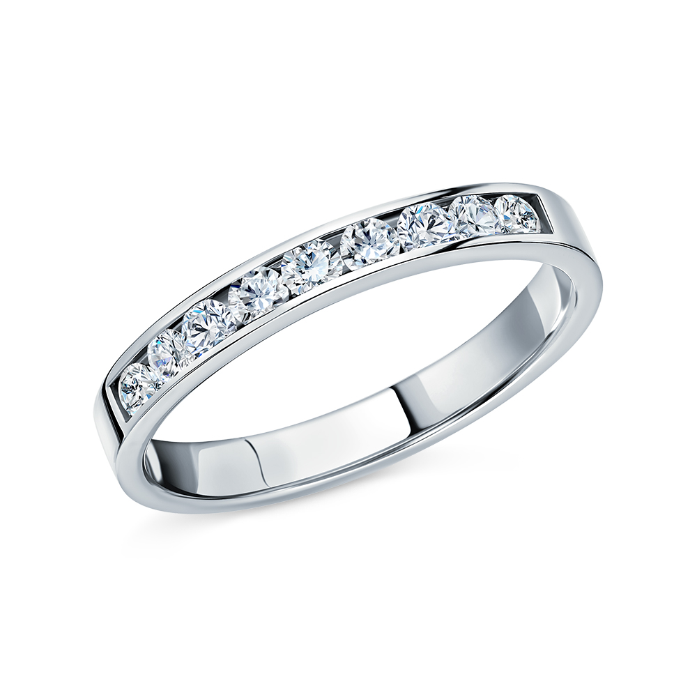 Платиновое обручальное кольцо с бриллиантами в Самаре