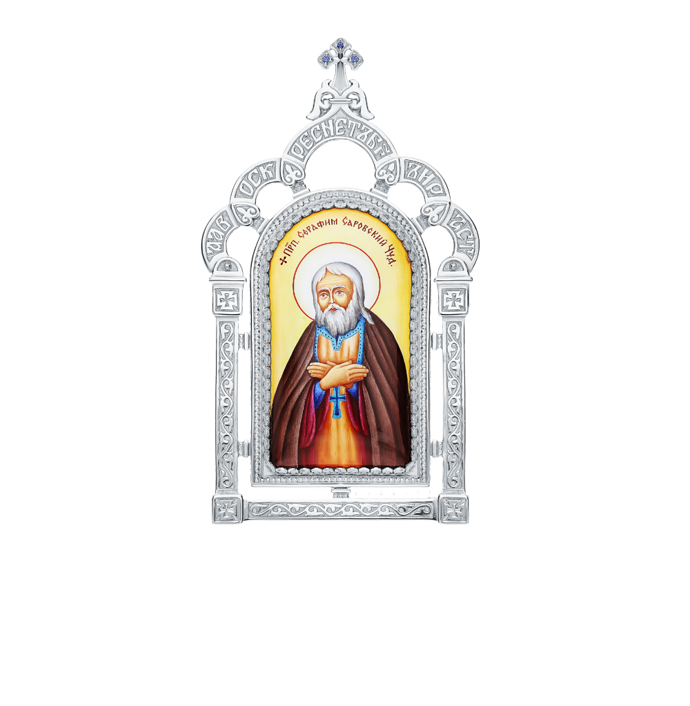 Серебряная икона с эмалью и со шпинелью в Краснодаре
