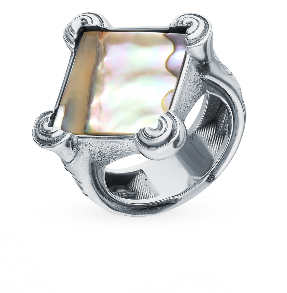 Серебряное кольцо с перламутром в Новосибирске