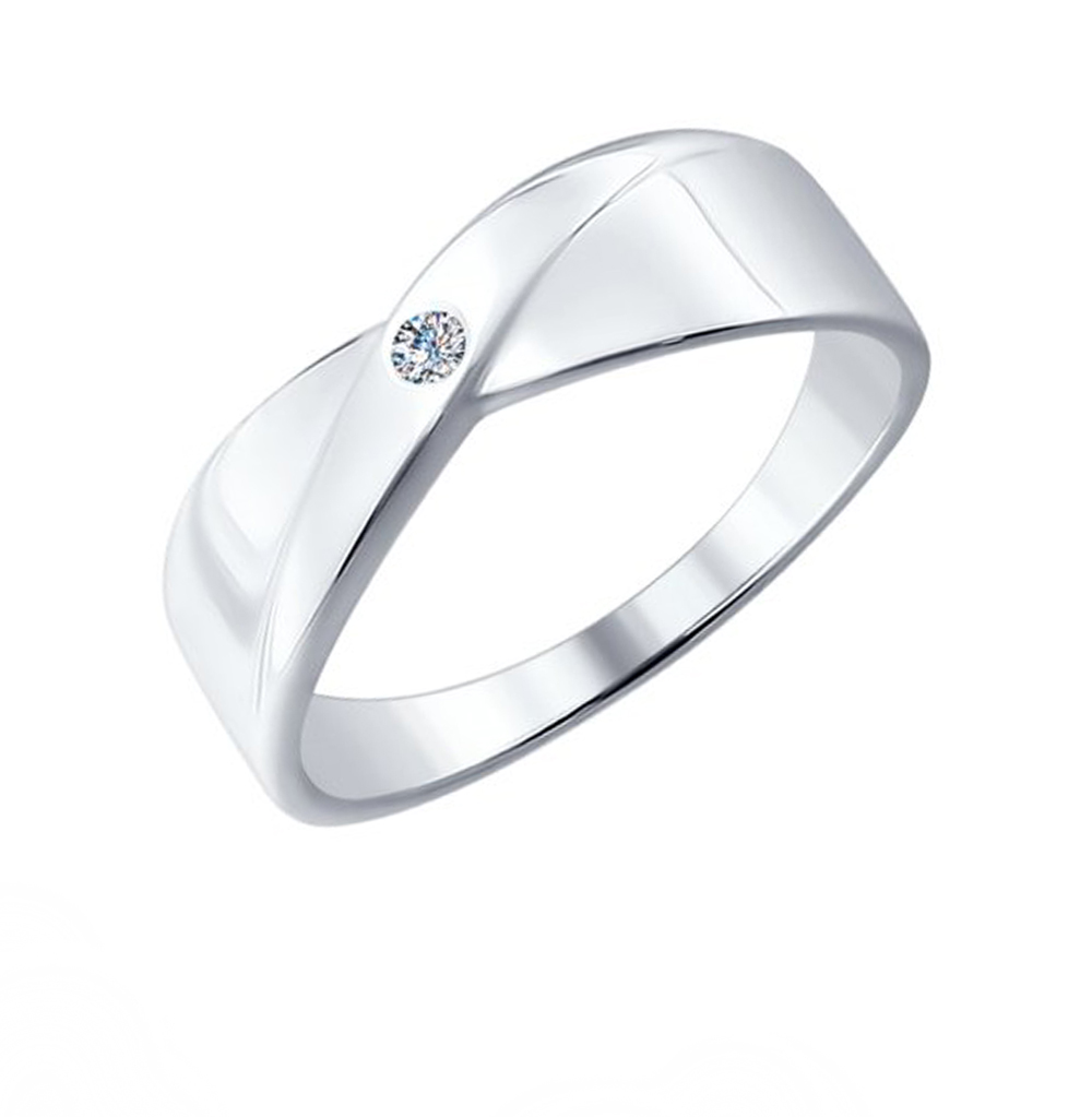 Серебряное кольцо с бриллиантами в Краснодаре