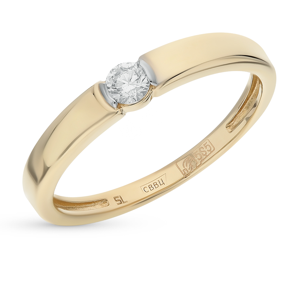 Золотое кольцо c бриллиантом в Санкт-Петербурге
