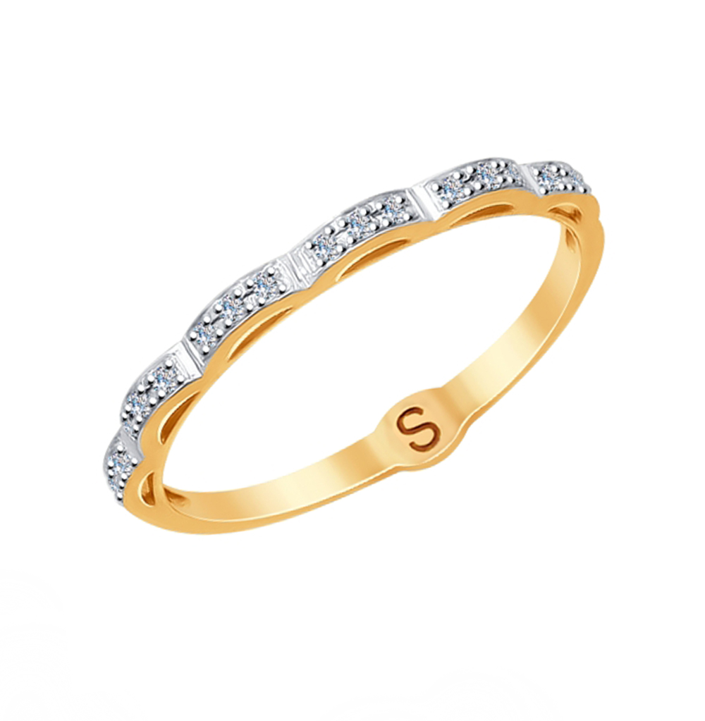 Золотое кольцо с бриллиантами SOKOLOV 1011693 в Самаре