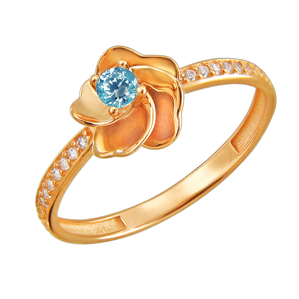 Золотое кольцо с фианитами в Санкт-Петербурге