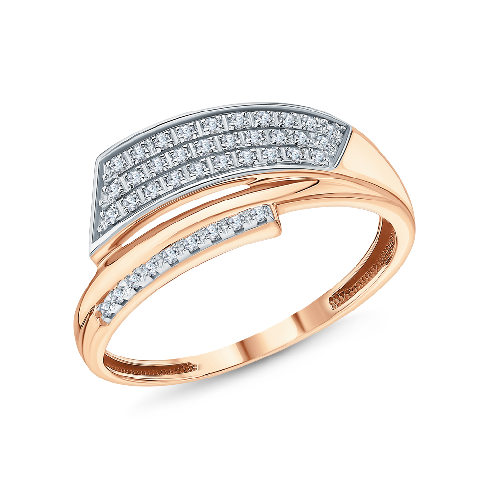 Золотое кольцо с бриллиантами природными в Санкт-Петербурге