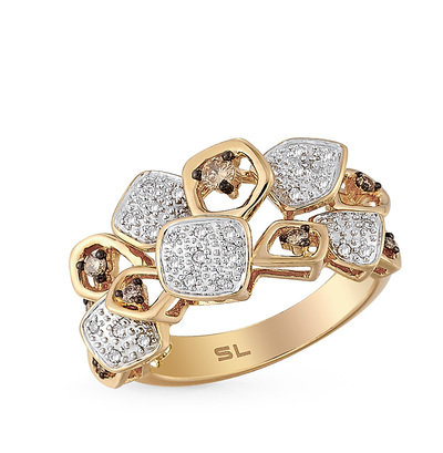Золотое кольцо с коньячными бриллиантами в Нижнем Новгороде