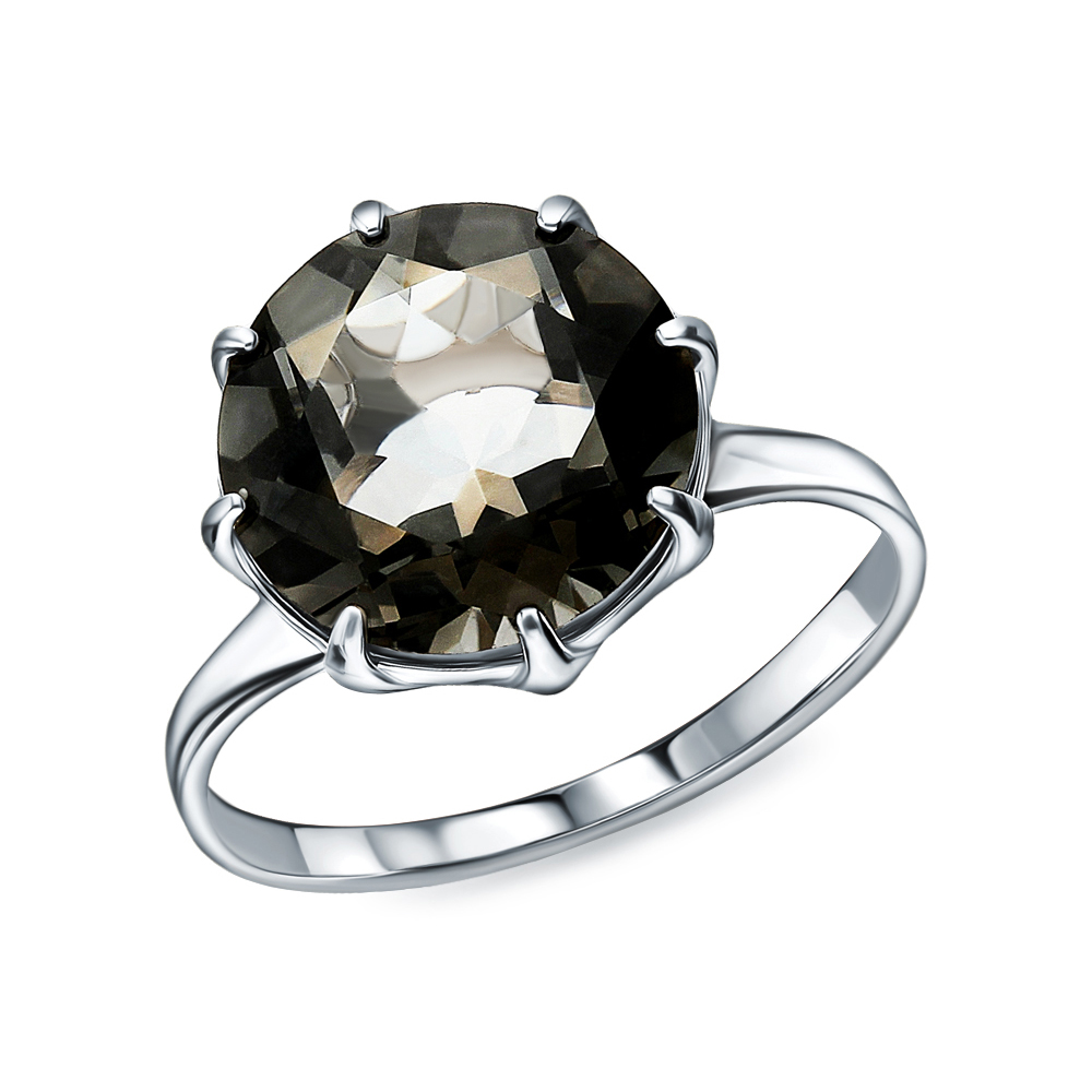 Серебряное кольцо с горным хрусталем в Самаре
