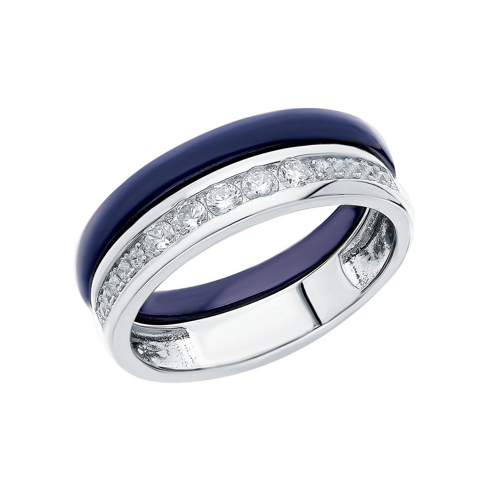 Керамическое кольцо с фианитами в Самаре