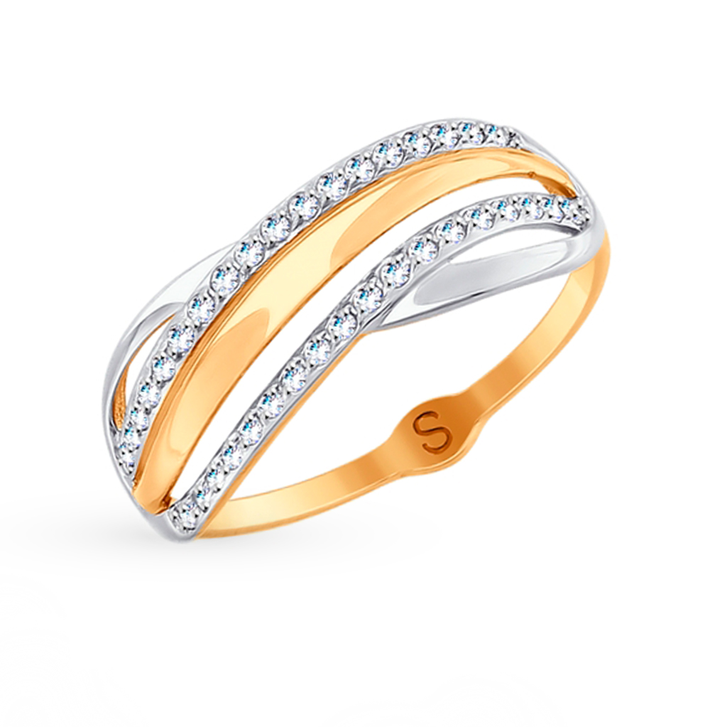 Золотое кольцо с фианитами SOKOLOV 018026* в Самаре