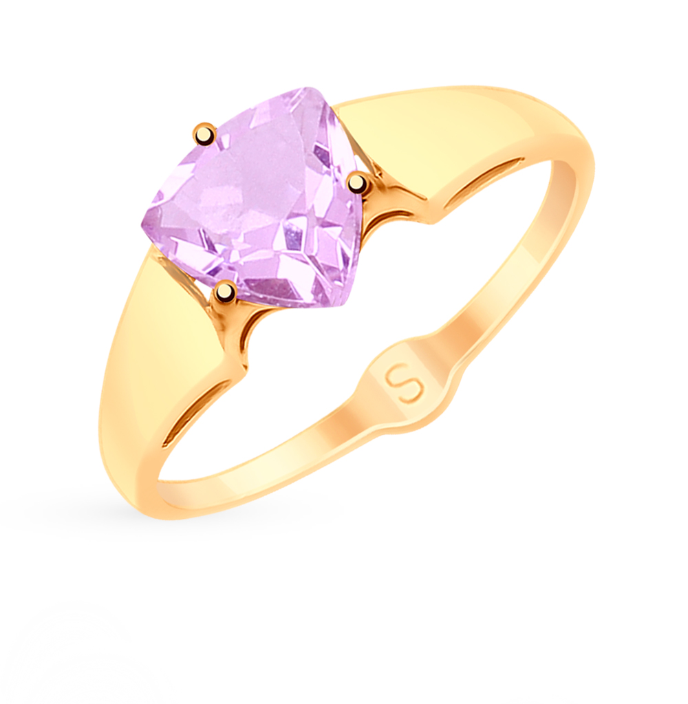 Золотое кольцо с аметистом в Самаре