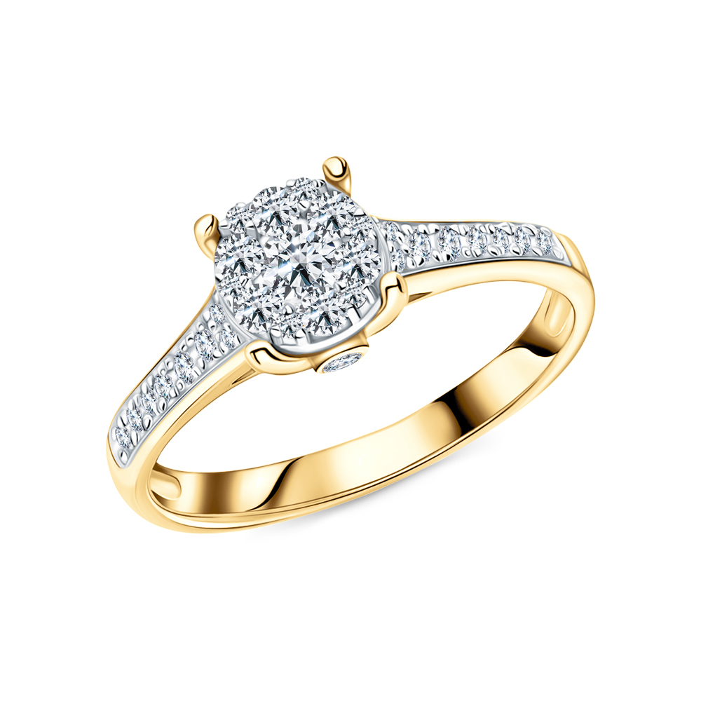 Золотое кольцо c бриллиантами в Ростовe-на-Дону