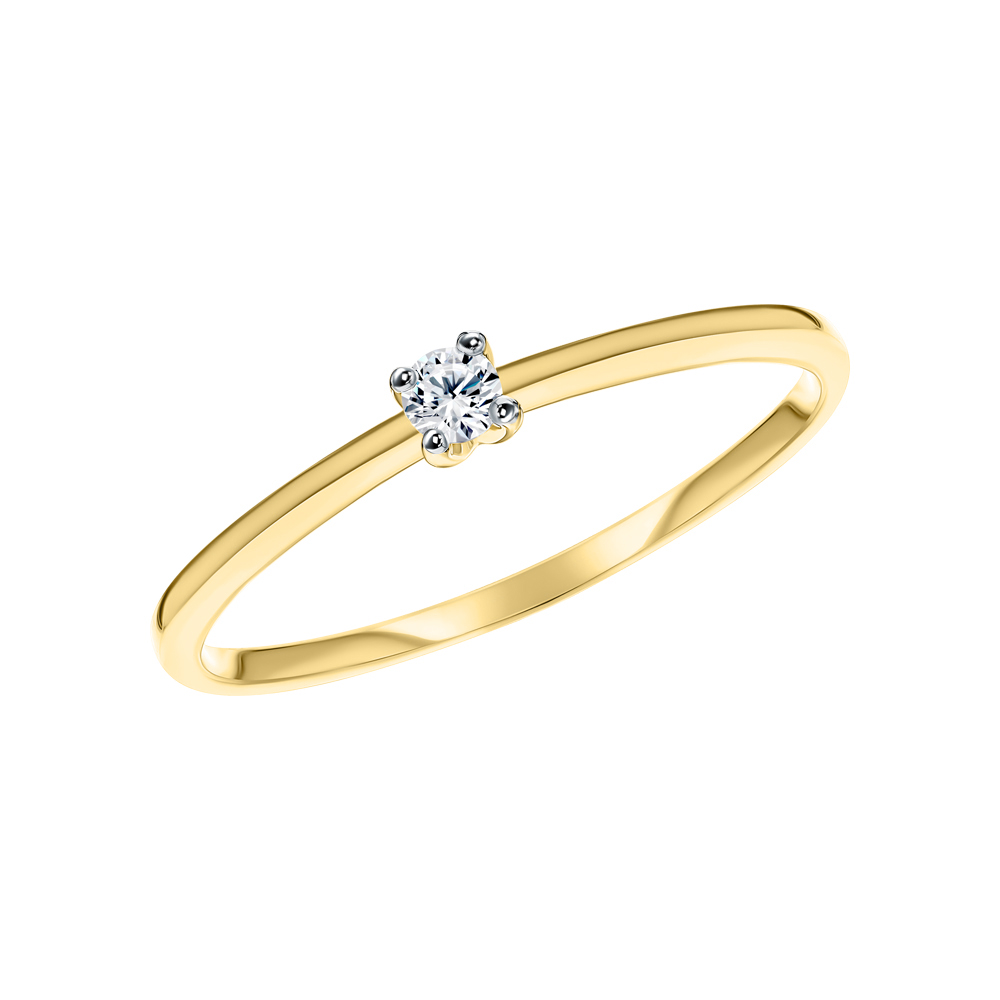 Золотое кольцо с бриллиантом в Екатеринбурге