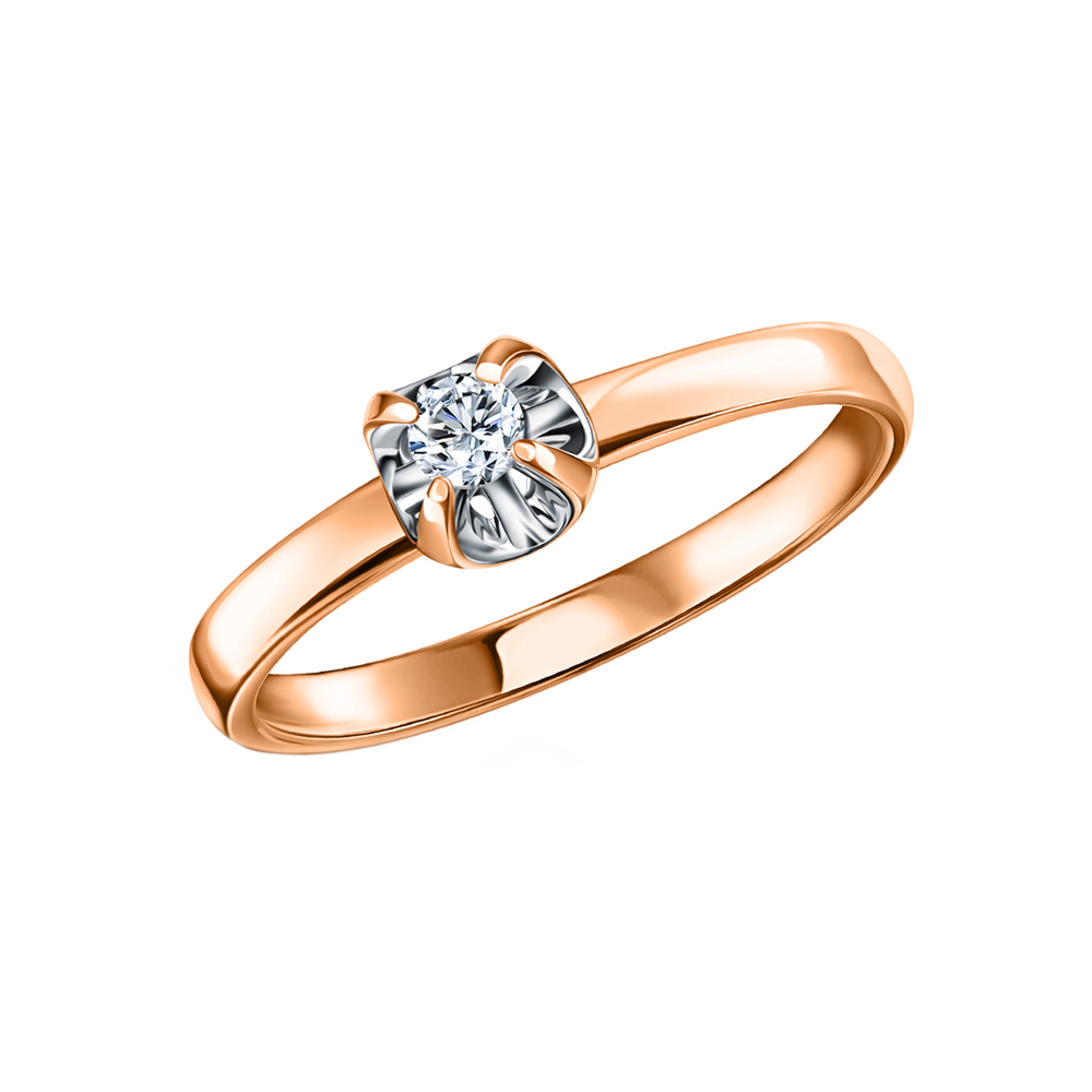 Золотое кольцо c бриллиантом в Екатеринбурге