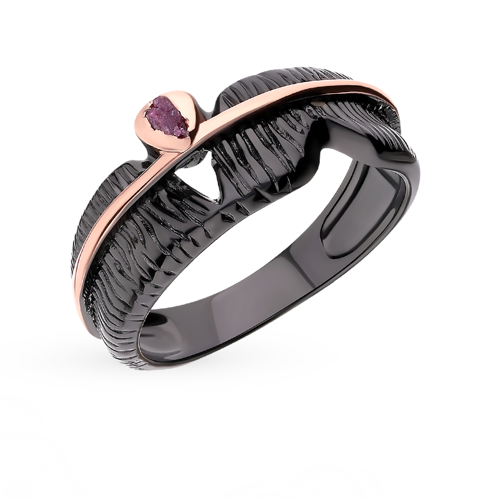 Фото «Стальное кольцо с рубинами»