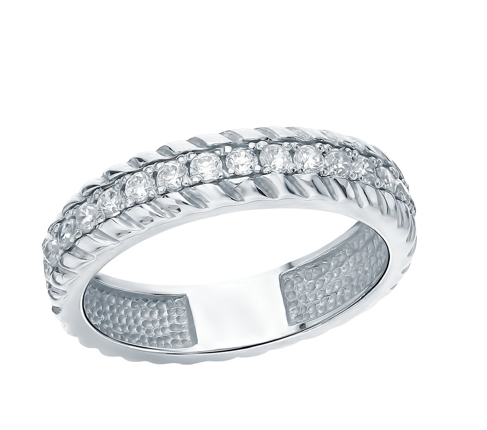 Серебряное кольцо с эмалью и фианитами в Новосибирске