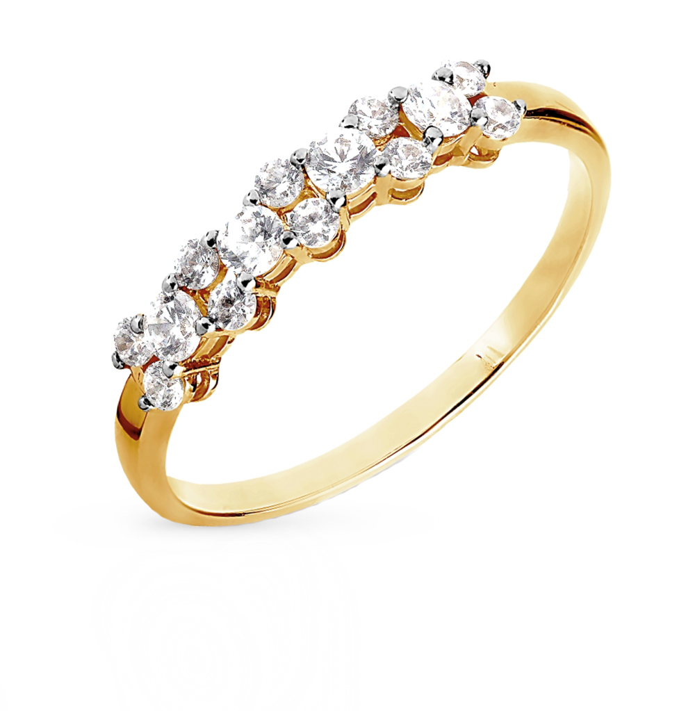 Фото «Золотое кольцо с кристаллами  Swarovski»