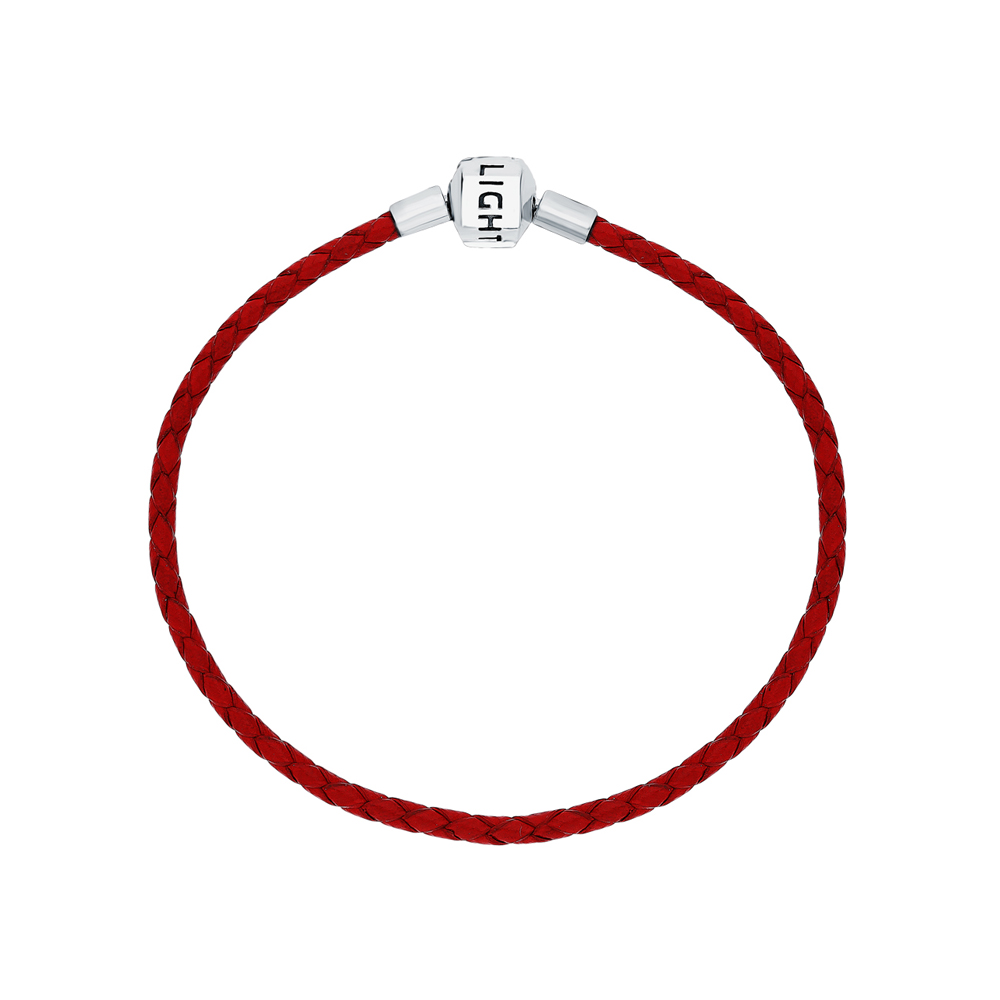 Кожаный браслет SUNLIGHT 619058чSL-20: красная кожа — купить в интернет-магазине Санлайт, фото, артикул 55641