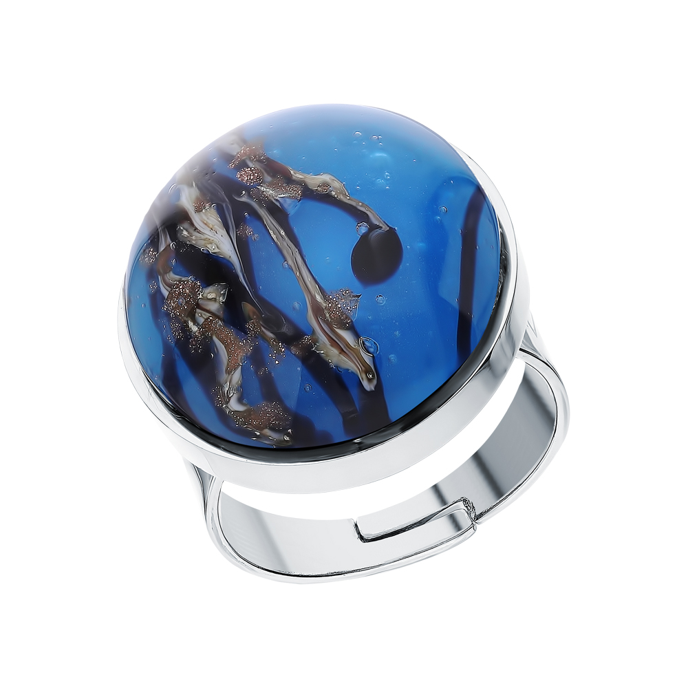 Фото «Стальное кольцо с муранским стеклом»