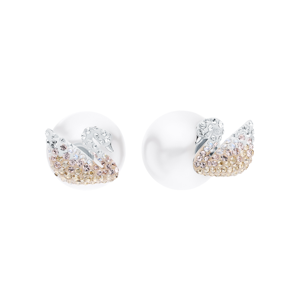 Фото «Стальные серьги в подарочной упаковке с кристаллами  Swarovski»