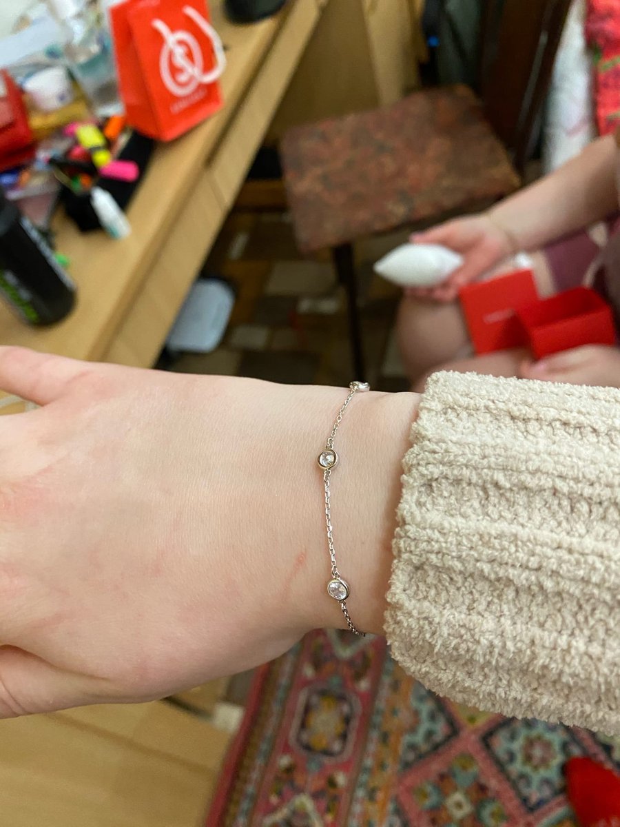 Серебряный браслет с фианитами SUNLIGHT: белое серебро 925 пробы ...