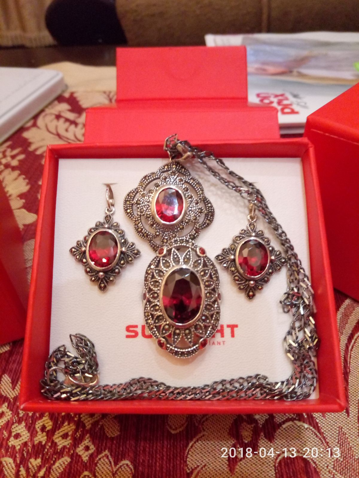 Серебряное кольцо с марказитами SUNLIGHT: белое серебро 925 пробы ...