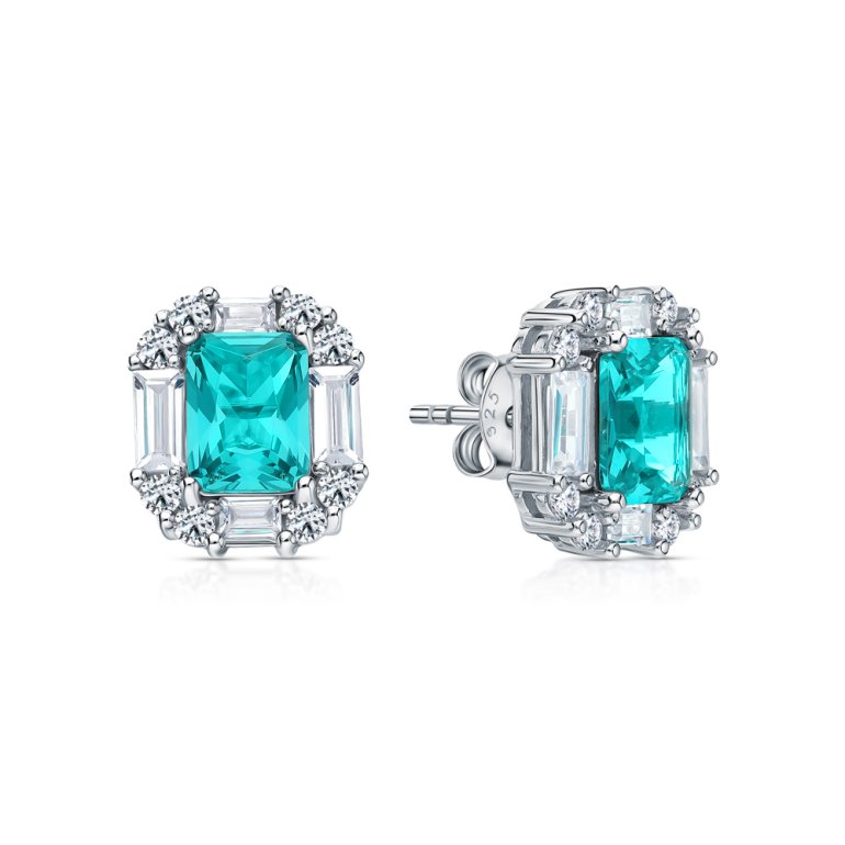 Серебряные серьги с фианитами