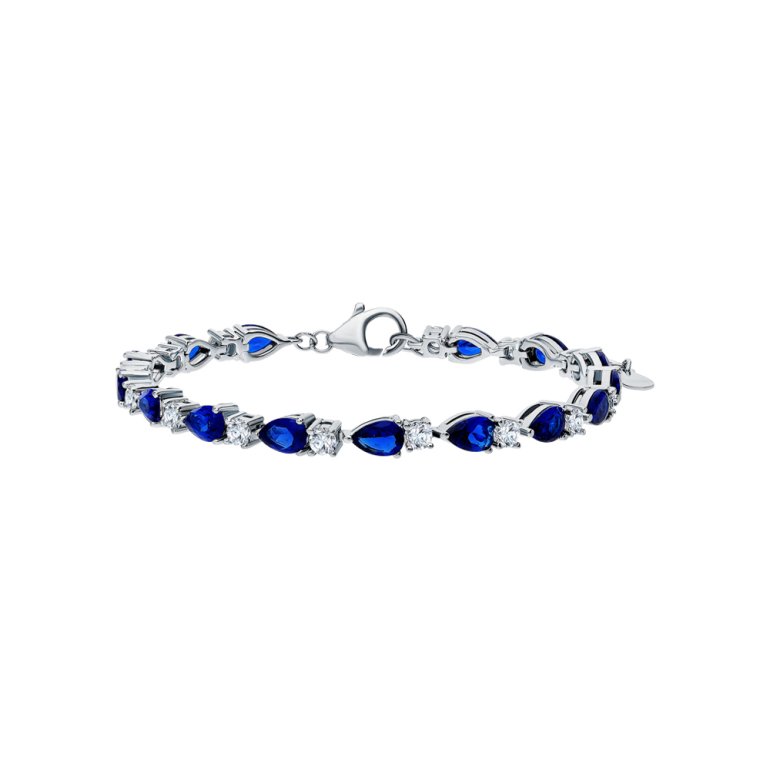 Серебряный браслет с фианитами S62411-B9W-01
